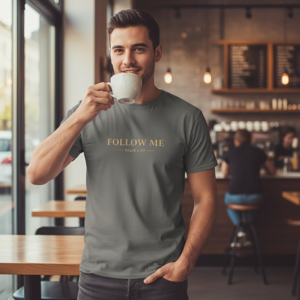 Follow Me Mark 1:17 Faith T-Shirt