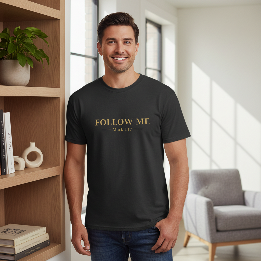 Follow Me Mark 1:17 Faith T-Shirt