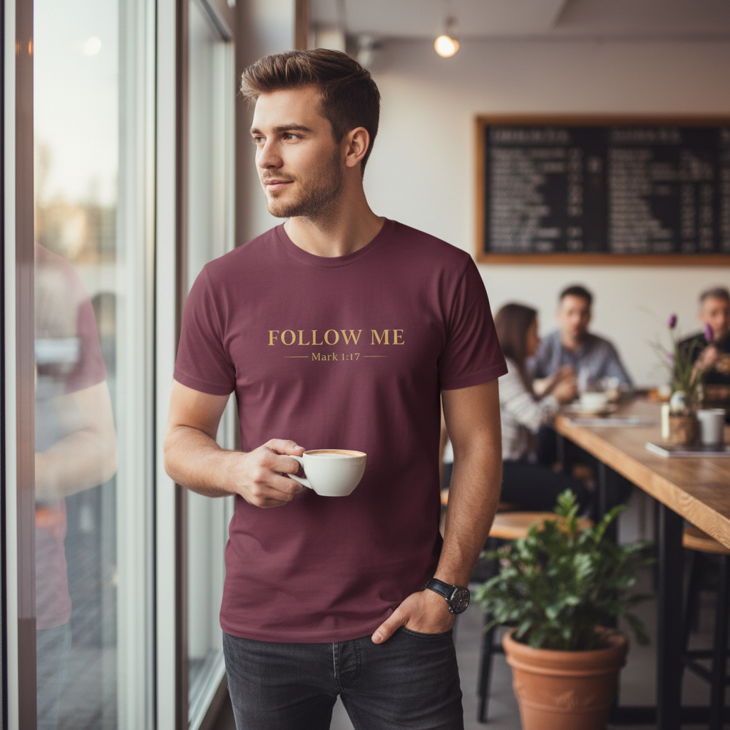 Follow Me Mark 1:17 Faith T-Shirt