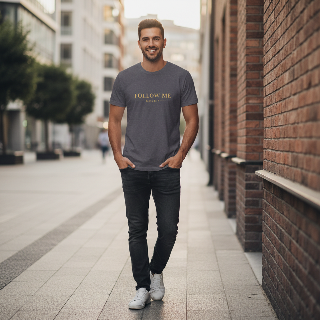 Follow Me Mark 1:17 Faith T-Shirt