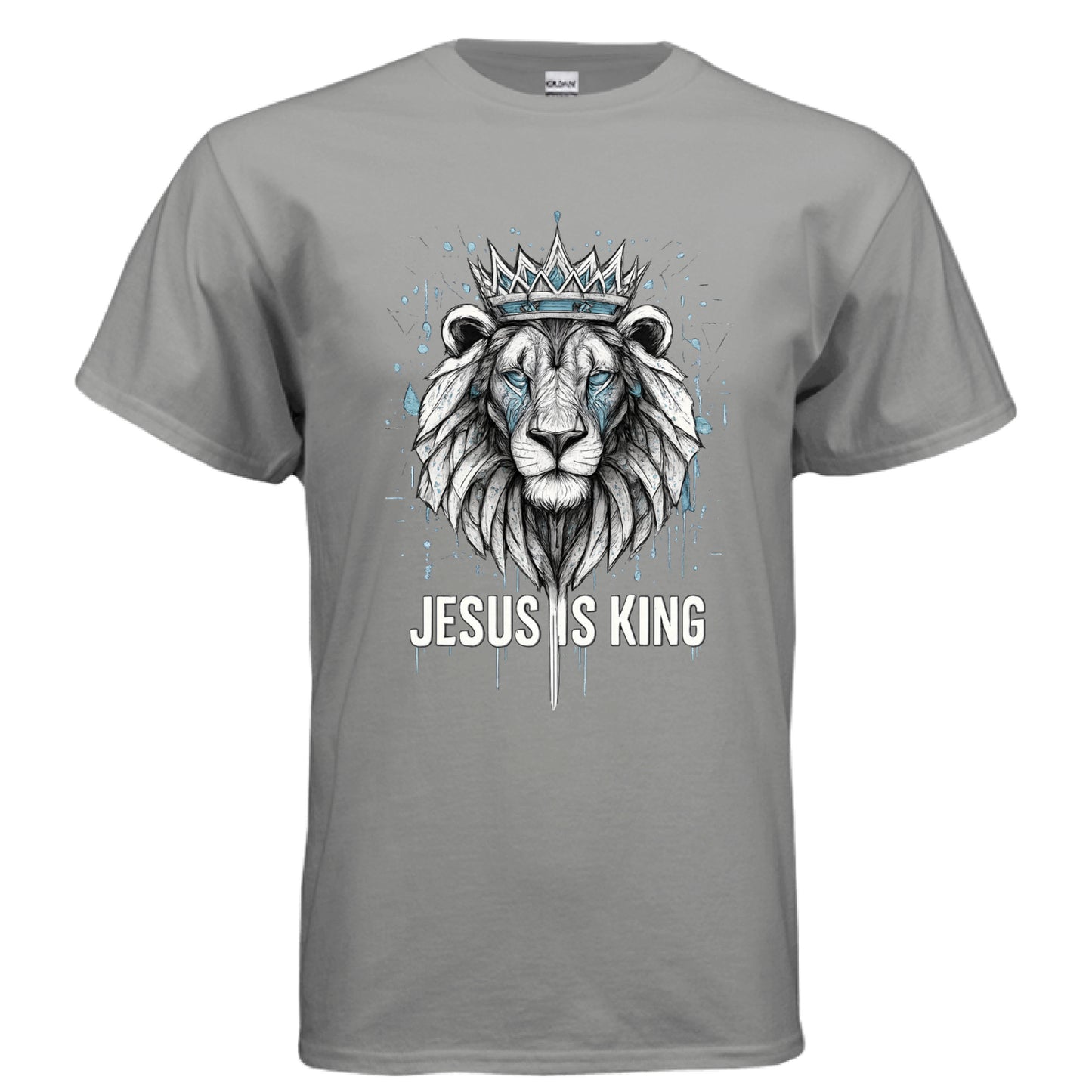 Jesus is King Faith T-Shirt GRAVEL Salvation FaithWear Apparel