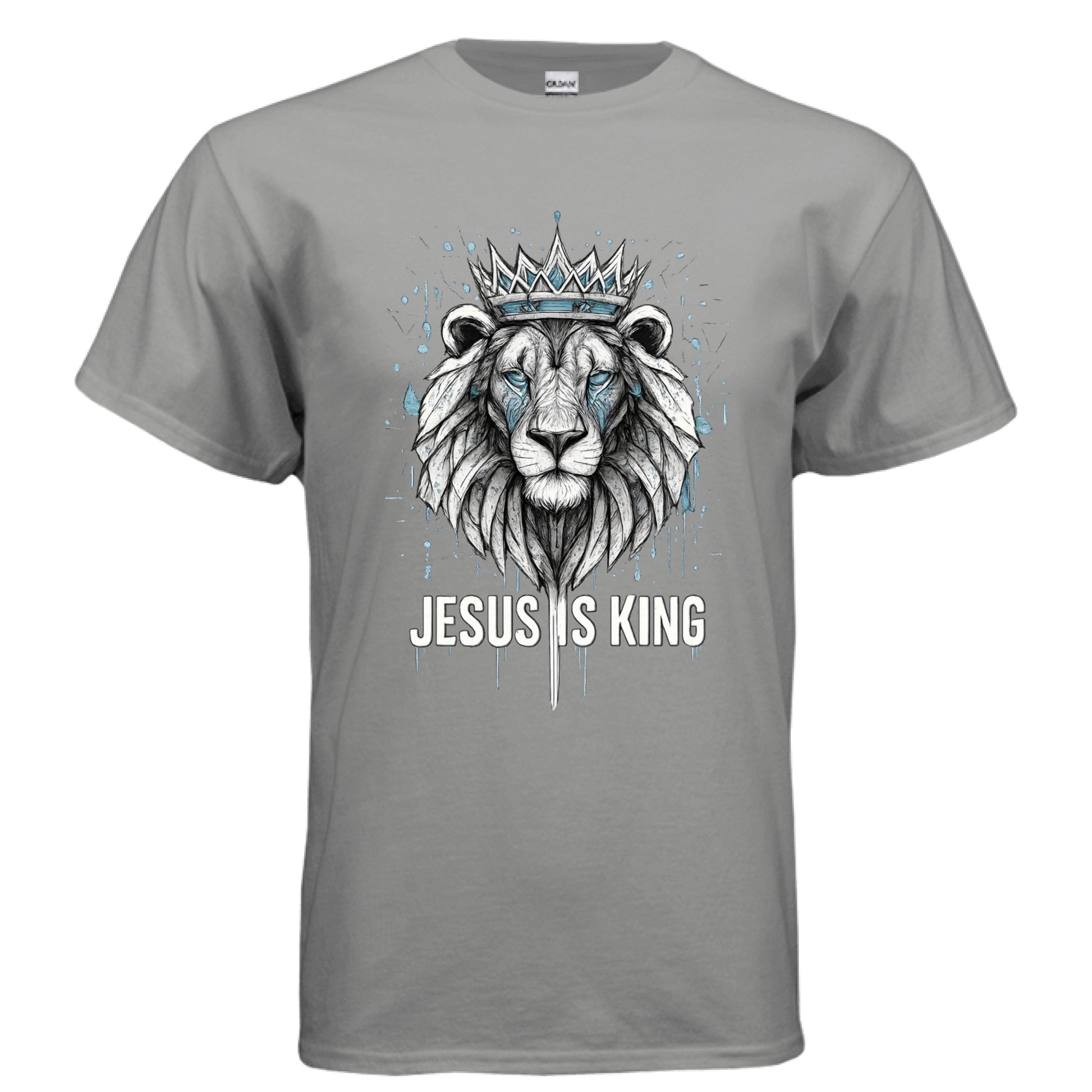 Jesus is King Faith T-Shirt GRAVEL Salvation FaithWear Apparel