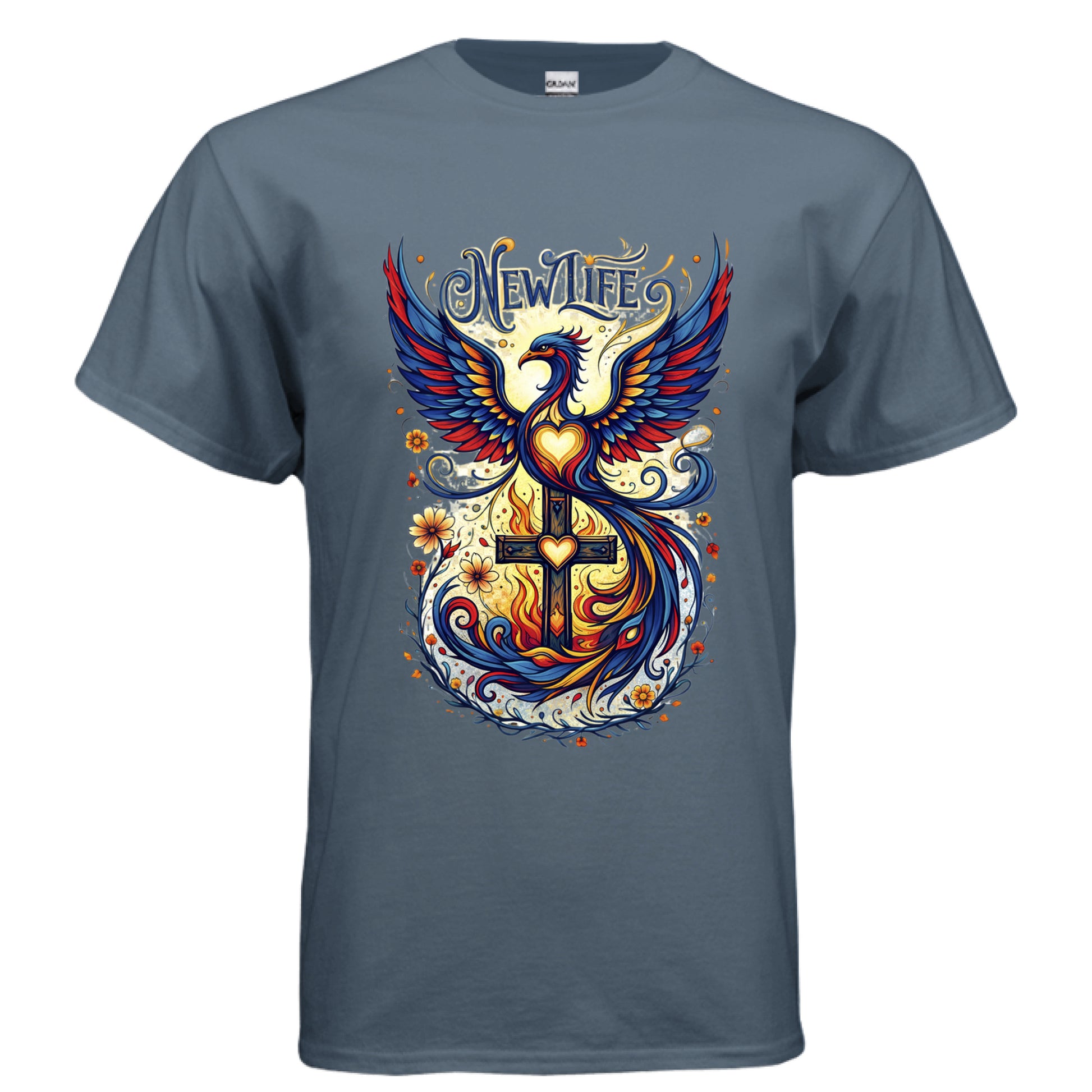 New Life Faith T-Shirt INDIGO BLUE Salvation FaithWear Apparel