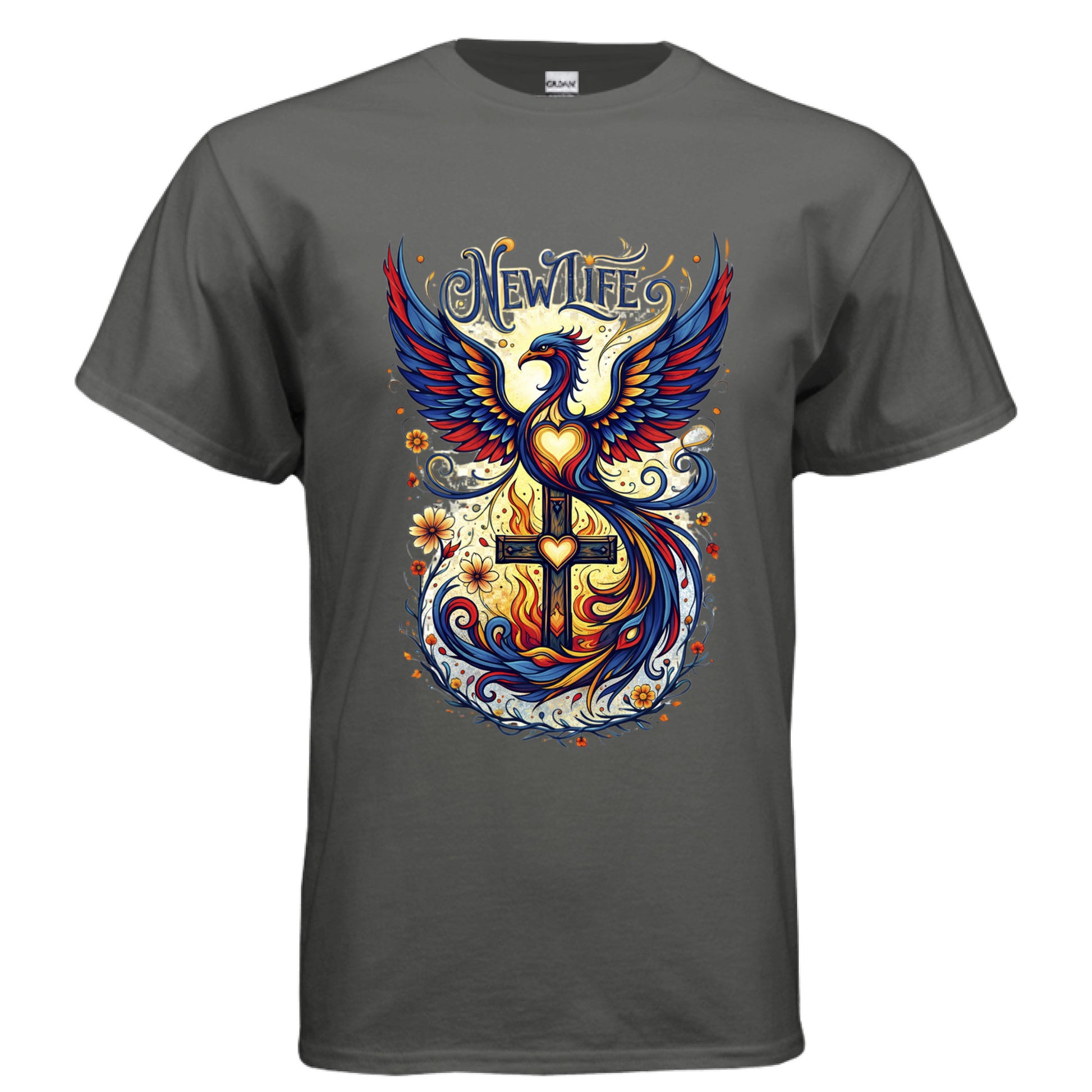 New Life Faith T-Shirt CHARCOAL Salvation FaithWear Apparel