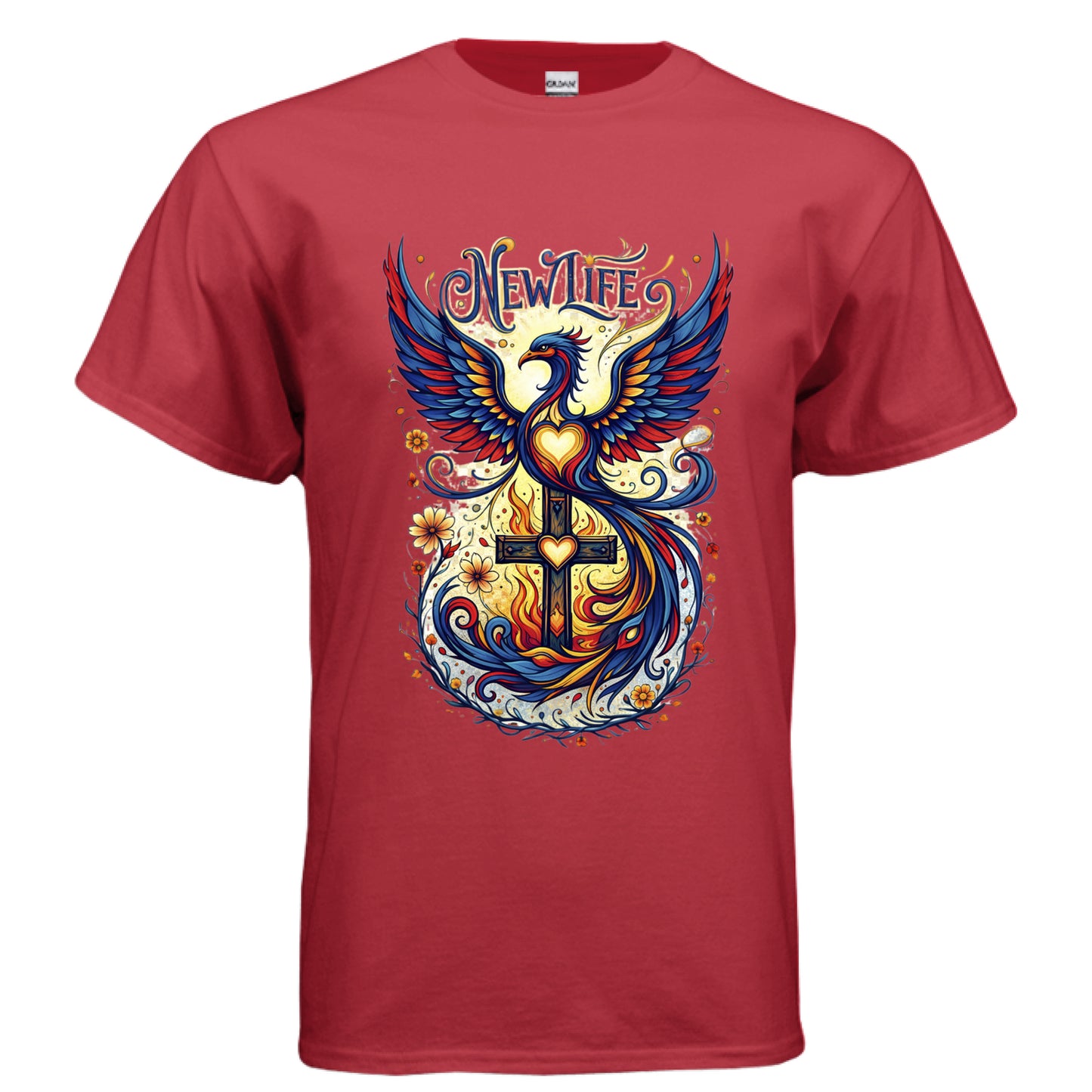 New Life Faith T-Shirt RED Salvation FaithWear Apparel