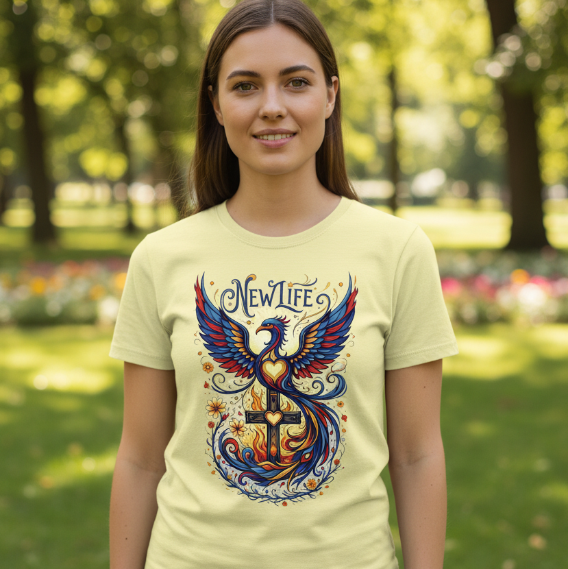 New Life Faith T-Shirt CORNSILK Salvation FaithWear Apparel