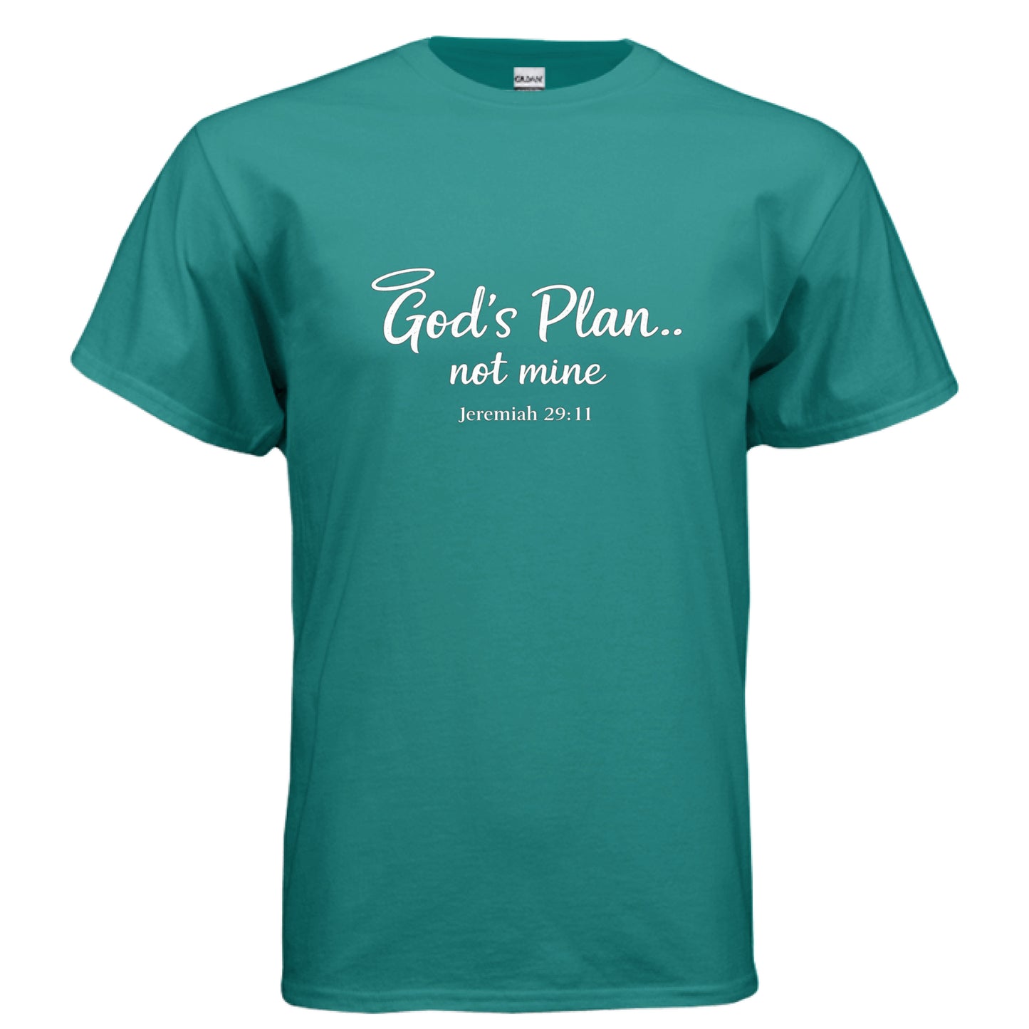 Gods Plan Not Mine Faith T-Shirt JADE DOME Salvation FaithWear Apparel