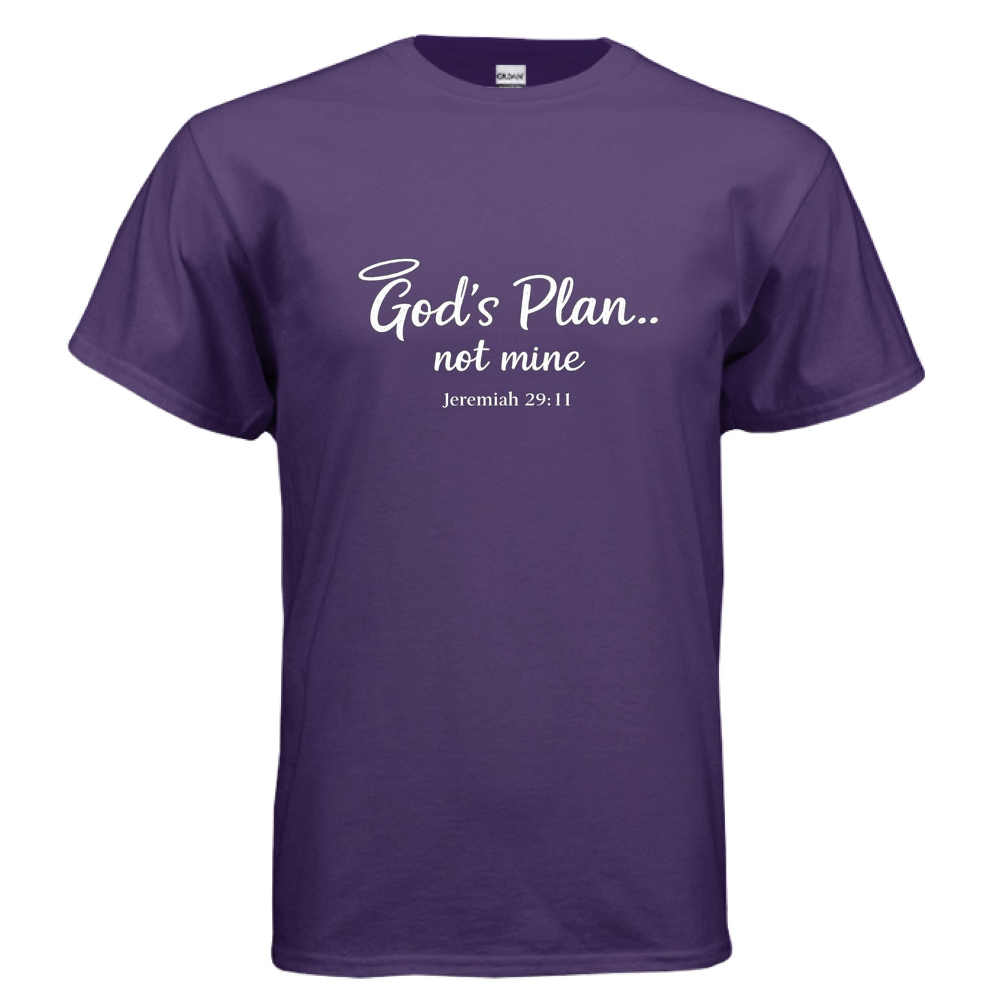Gods Plan Not Mine Faith T-Shirt PURPLE Salvation FaithWear Apparel