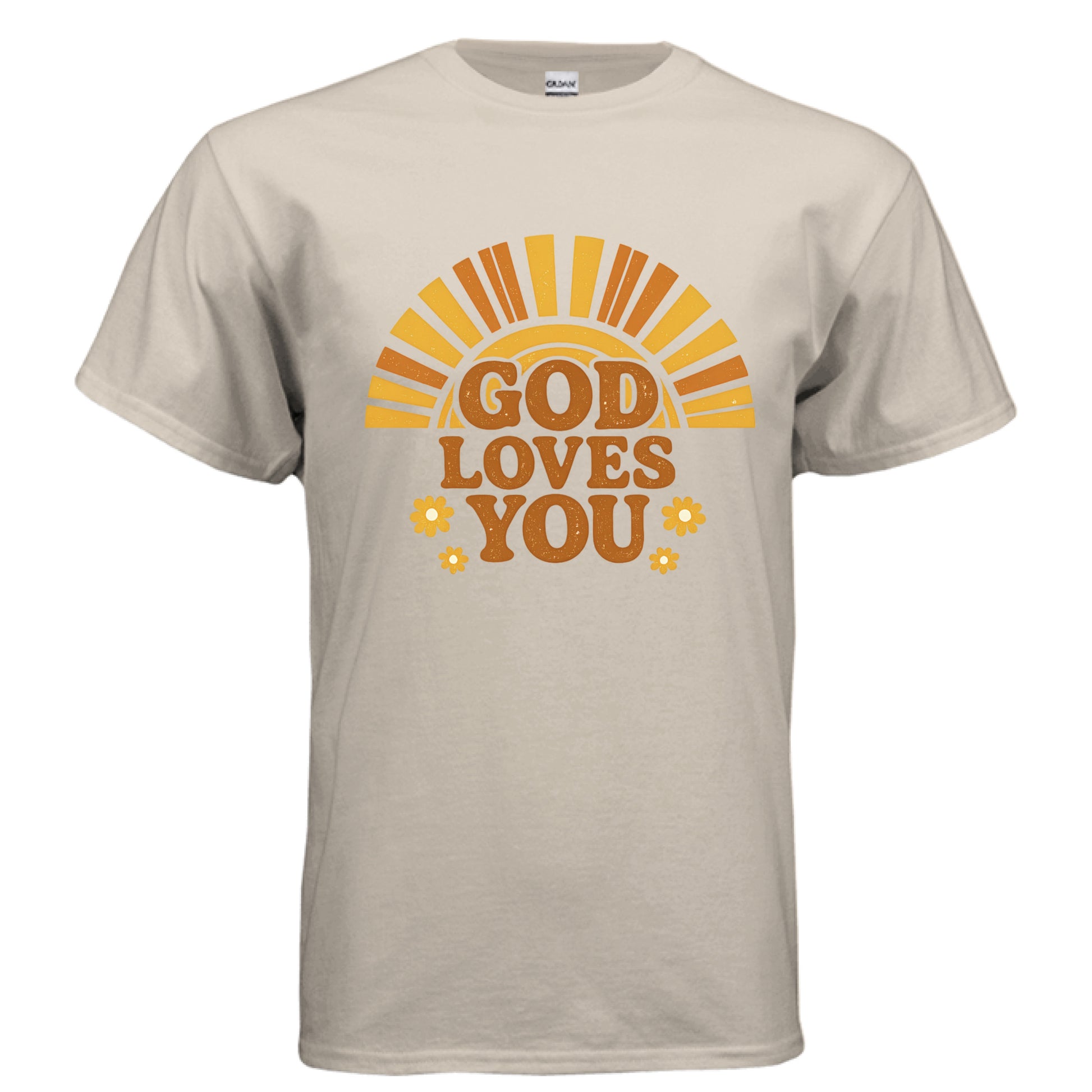 God Loves You Faith T-Shirt SAND Salvation FaithWear Apparel