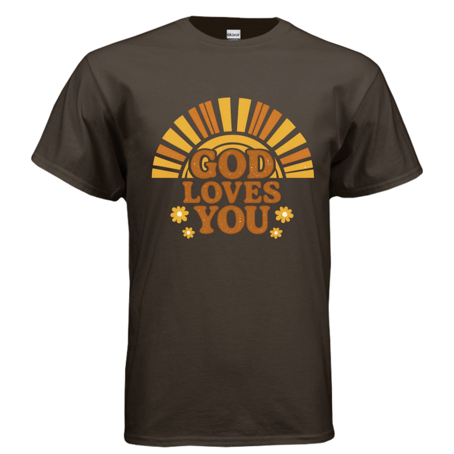 God Loves You Faith T-Shirt DARK CHOCOLATE Salvation FaithWear Apparel