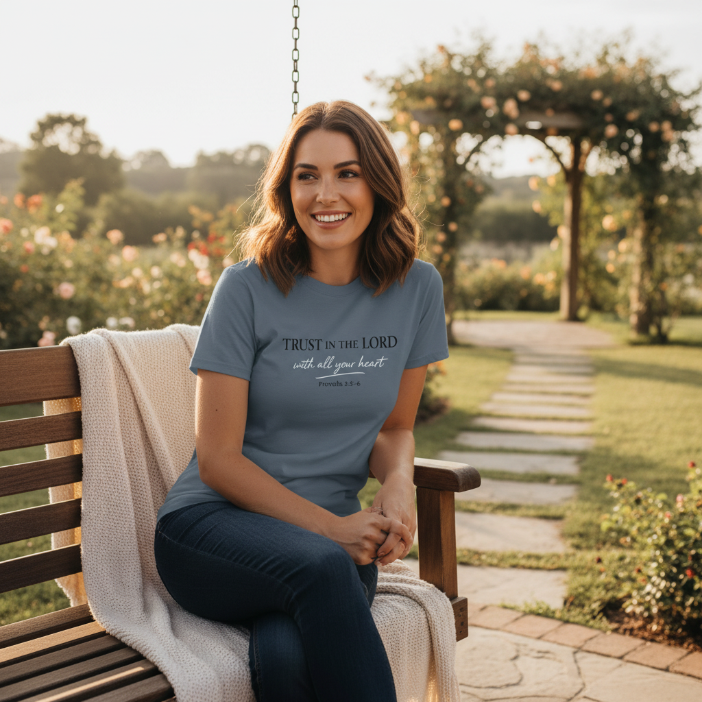 Trust in the Lord Faith-Proverbs 3:5-6 Faith T-Shirt