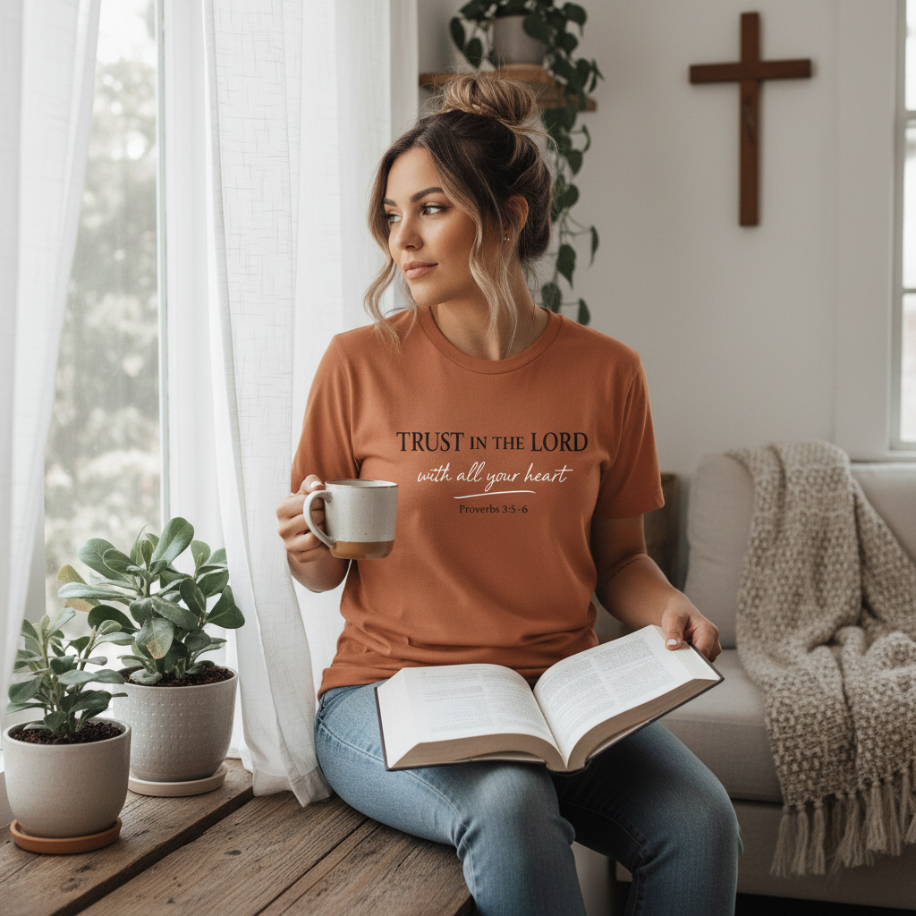 Trust in the Lord Faith-Proverbs 3:5-6 Faith T-Shirt