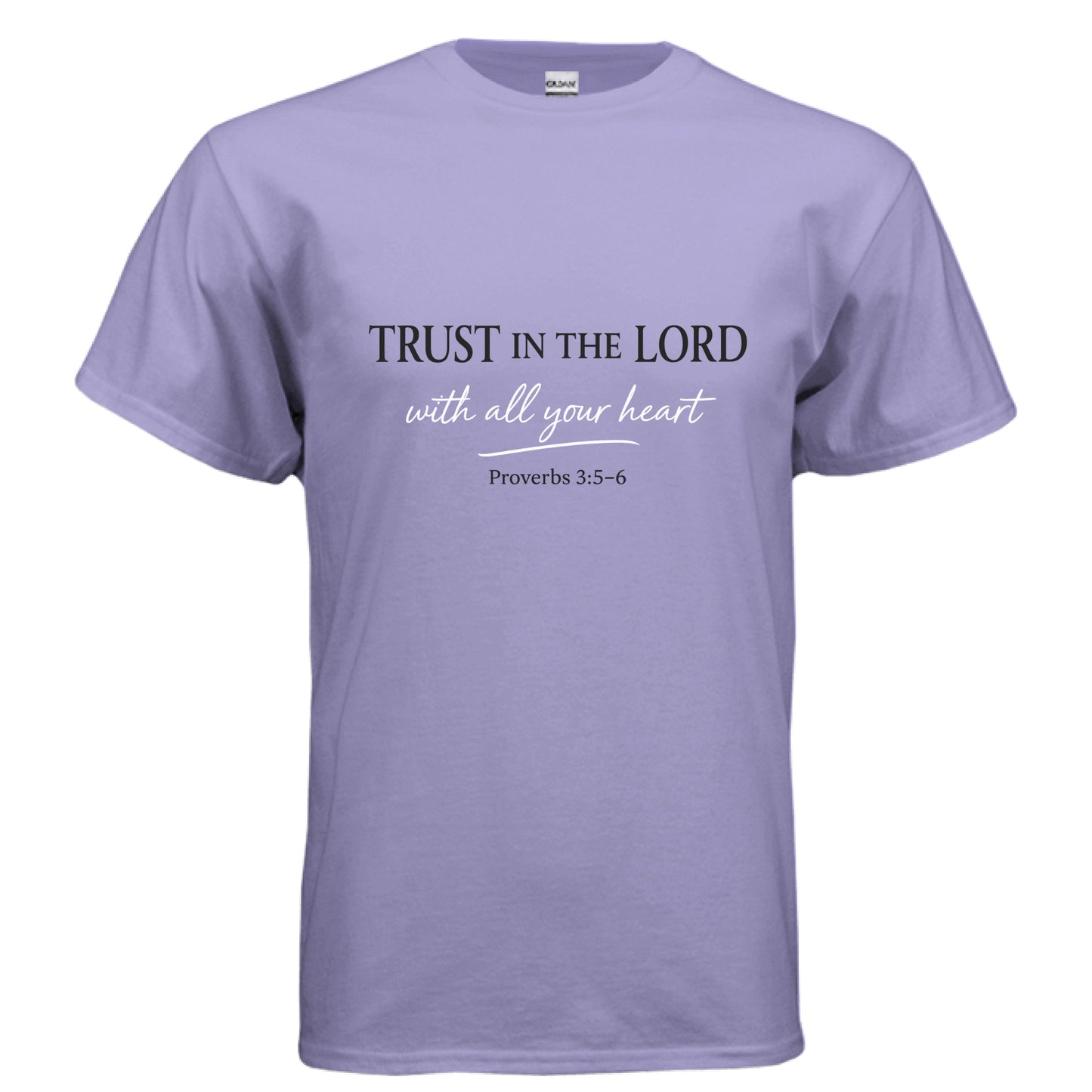 Trust in the Lord Faith-Proverbs 3:5-6 Faith T-Shirt VIOLET Salvation FaithWear Apparel