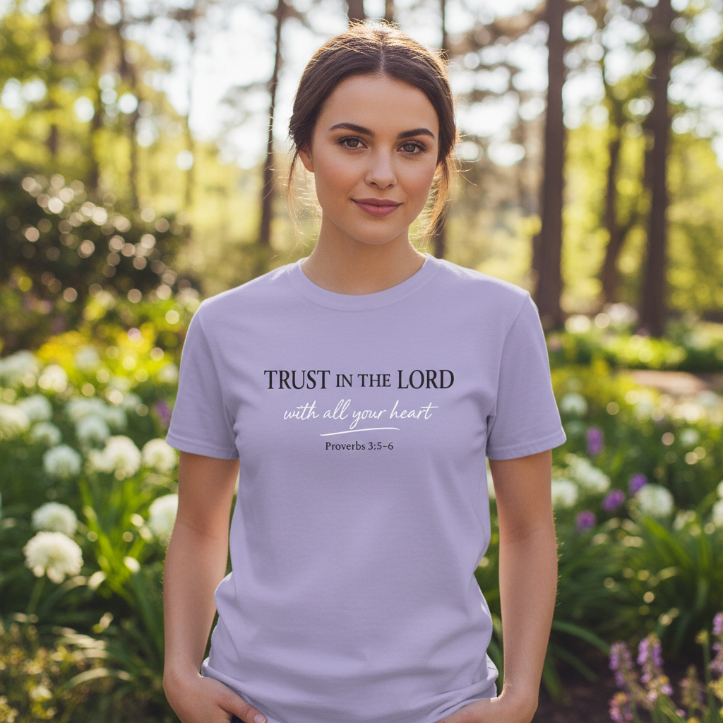 Trust in the Lord Faith-Proverbs 3:5-6 Faith T-Shirt