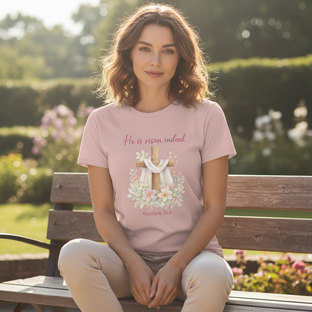 He is Risen Indeed Matthew 28:6 Faith T-Shirt