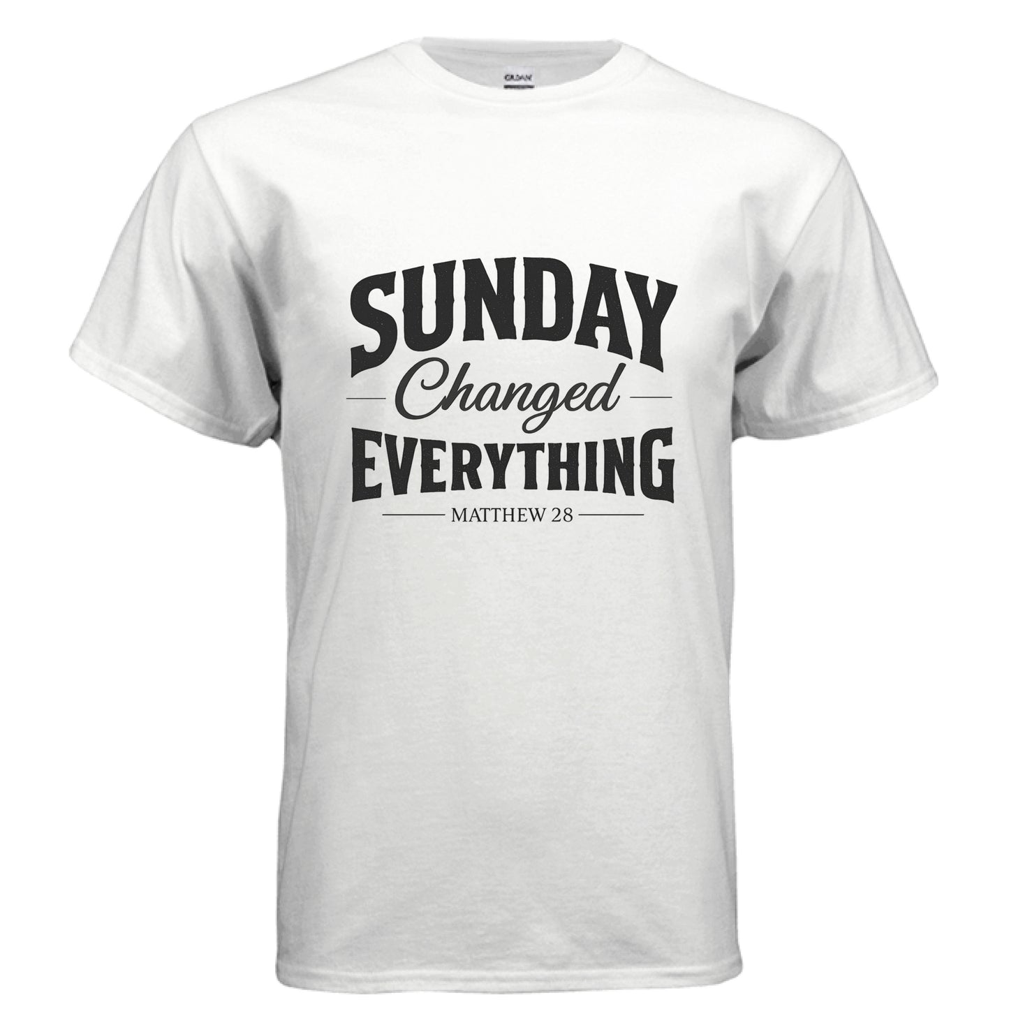 Sundays Changed Everything Matthew 28 Faith T-Shirt Salvation FaithWear Apparel