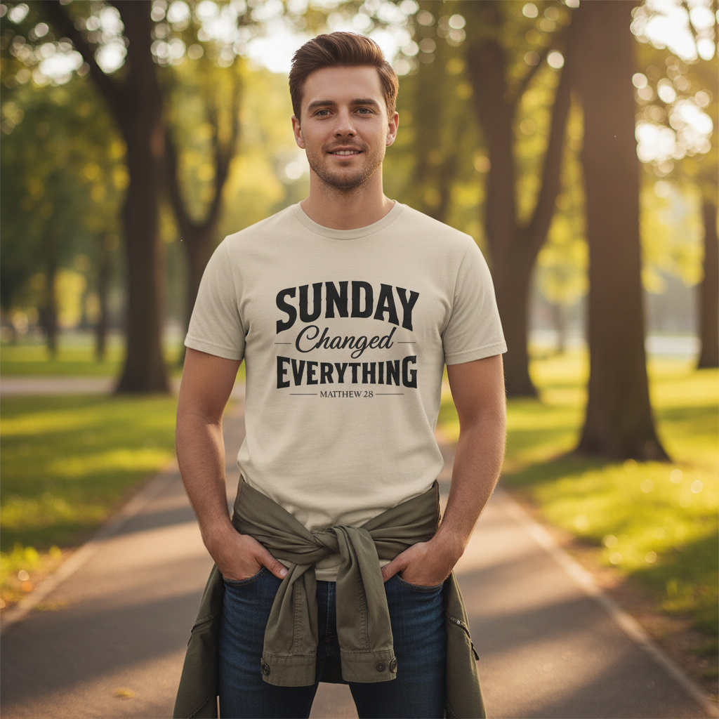 Sundays Changed Everything Matthew 28 Faith T-Shirt