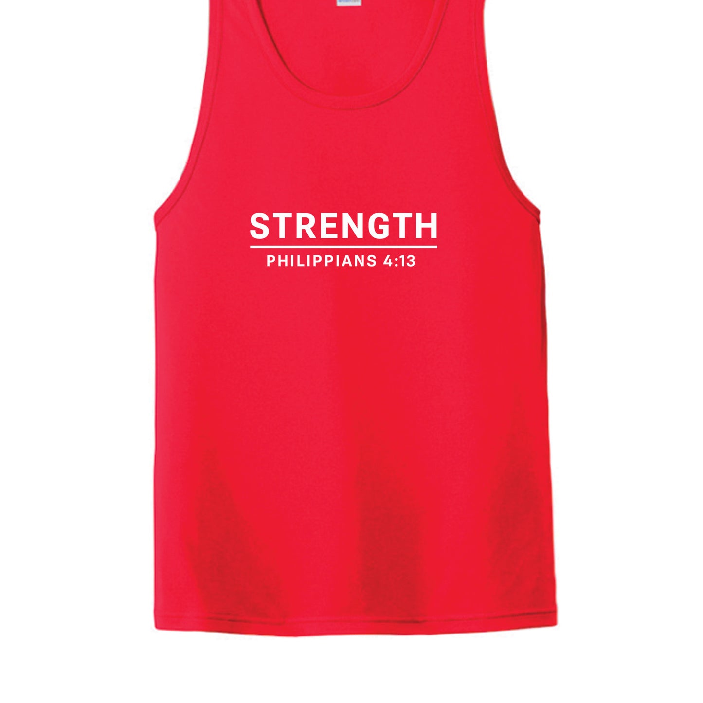 Strength Philippians 4:13-Faith Tank Top True Red Salvation FaithWear Apparel