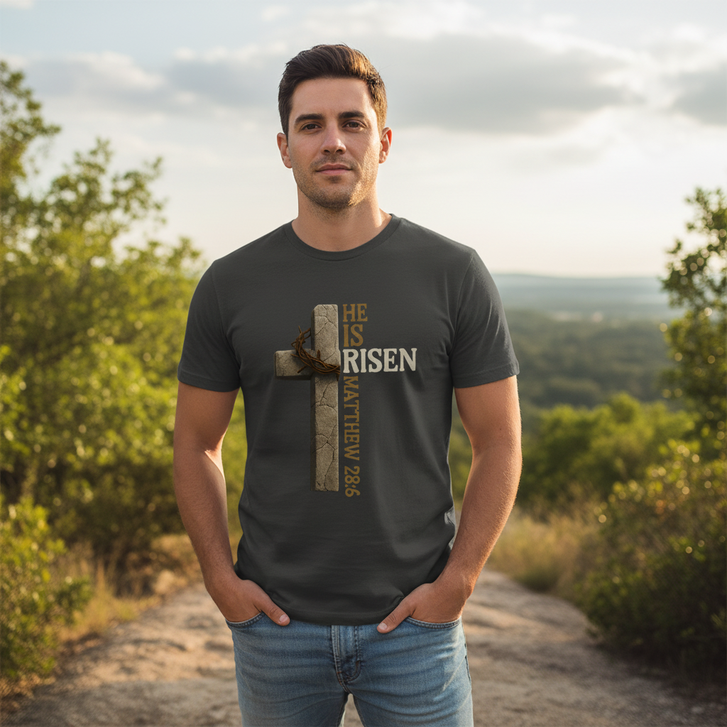 He is Risen Matthew 28:6 Faith T-Shirt