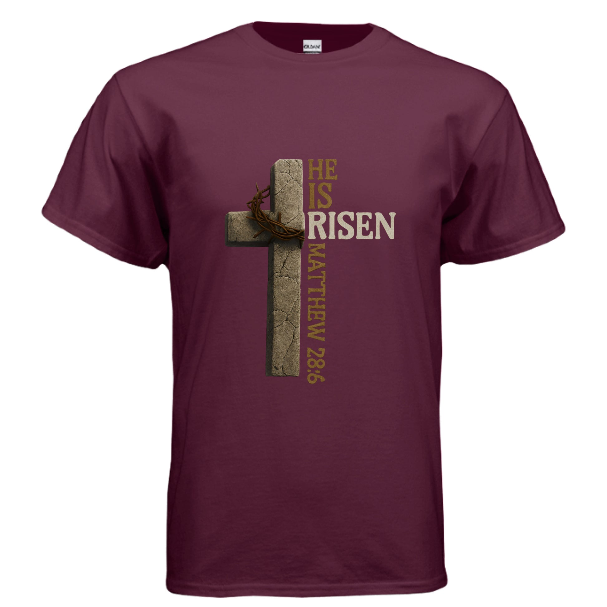 He is Risen Matthew 28:6 Faith T-Shirt Salvation FaithWear Apparel
