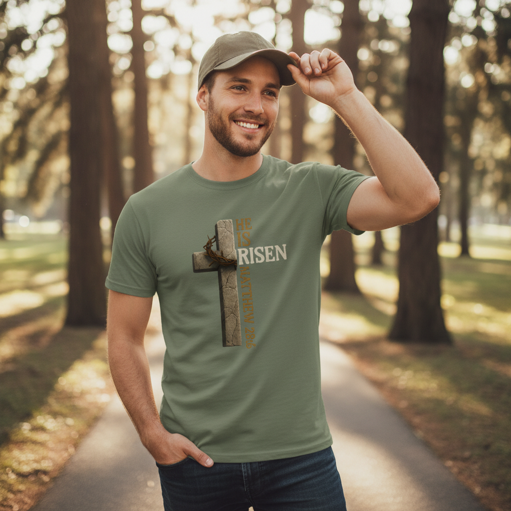 He is Risen Matthew 28:6 Faith T-Shirt