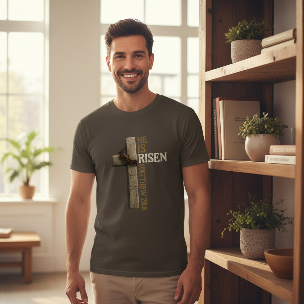 He is Risen Matthew 28:6 Faith T-Shirt
