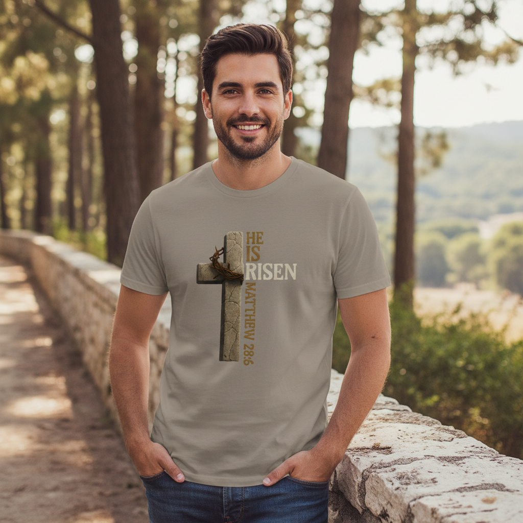 He is Risen Matthew 28:6 Faith T-Shirt