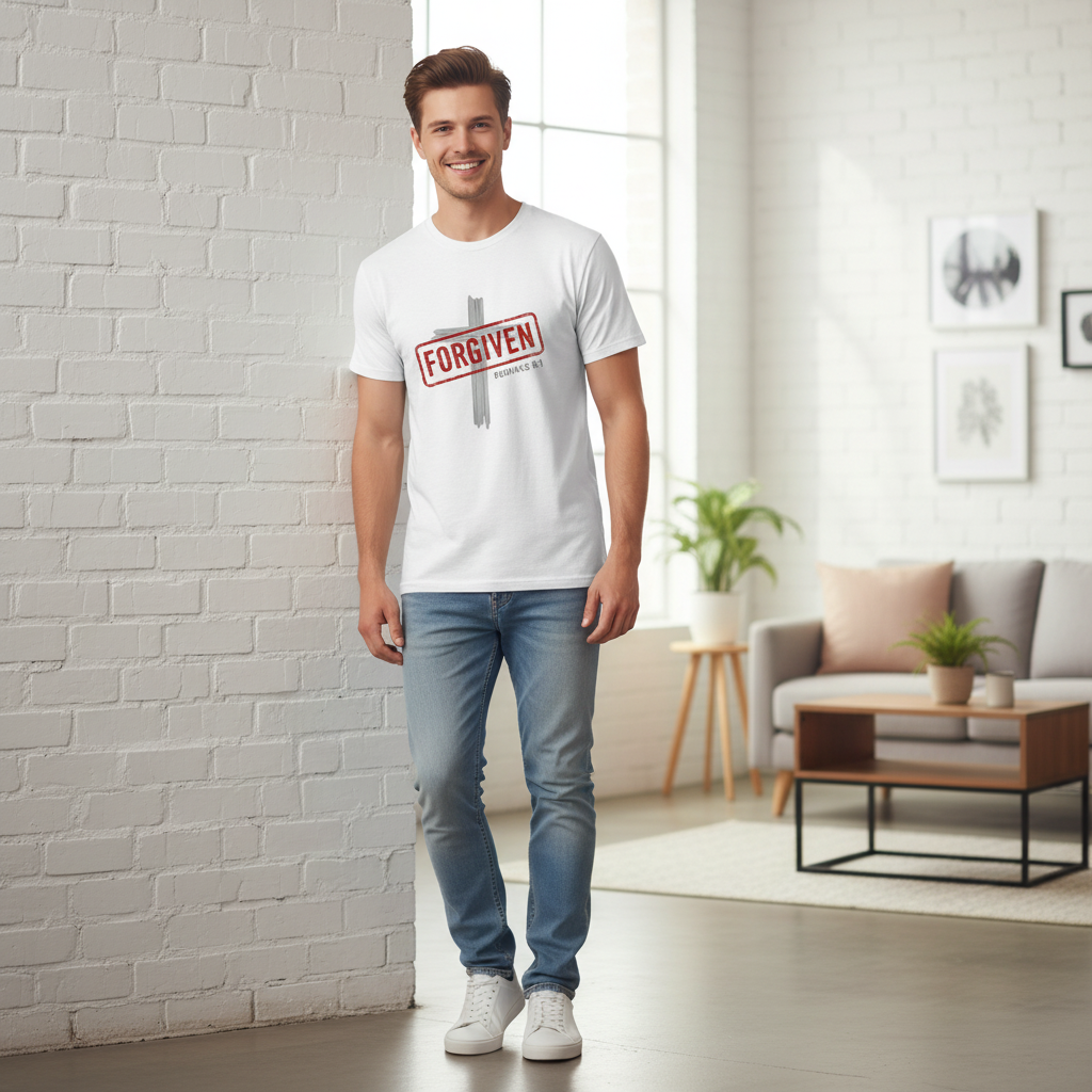 Forgiven Romans 8:1 Faith T-Shirt