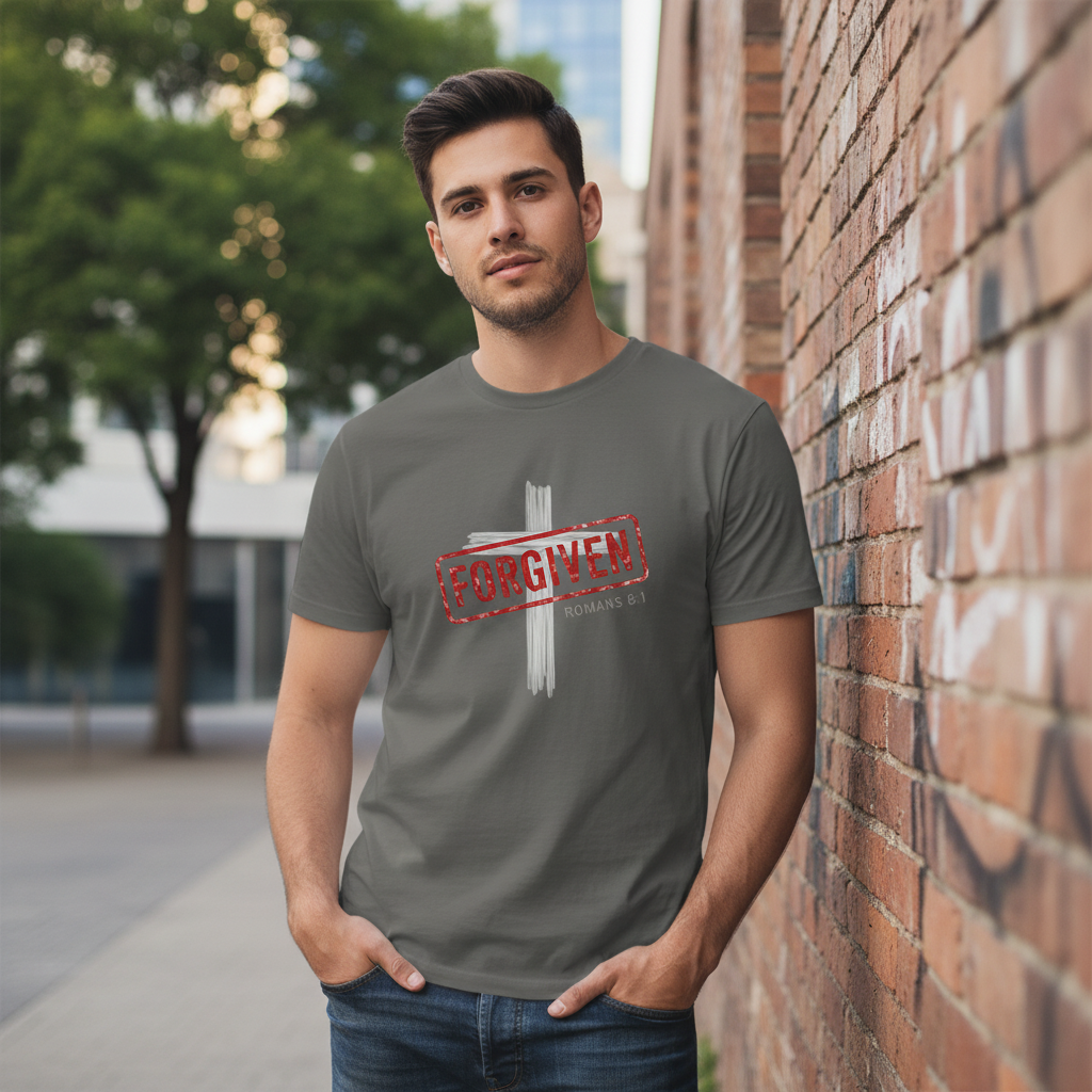 Forgiven Romans 8:1 Faith T-Shirt
