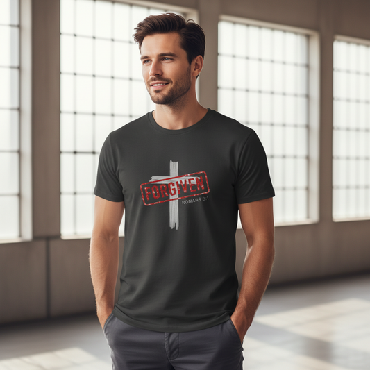Forgiven Romans 8:1 Faith T-Shirt