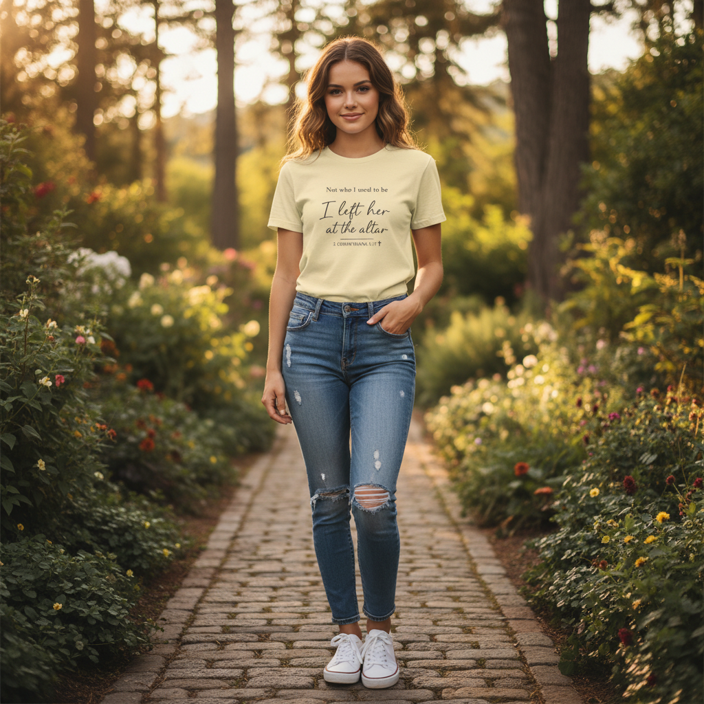 Not who I used to be, I left her at the alter Faith T-Shirt