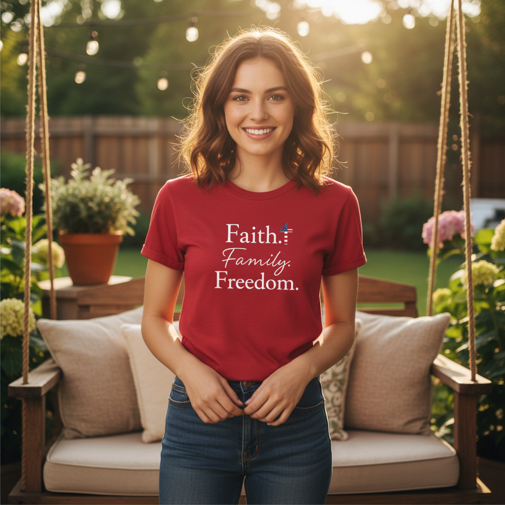 Faith Family Freedom Patriot T-Shirt