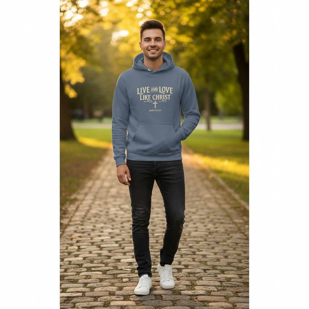 Live and Love Like Christ John 13:34 Faith Hoodie