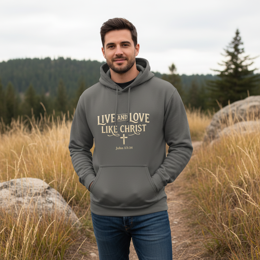 Live and Love Like Christ John 13:34 Faith Hoodie