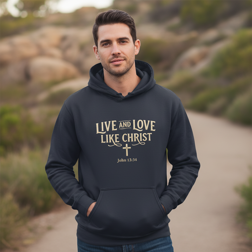 Live and Love Like Christ John 13:34 Faith Hoodie