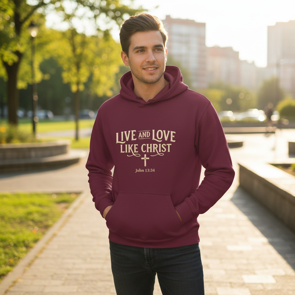 Live and Love Like Christ John 13:34 Faith Hoodie