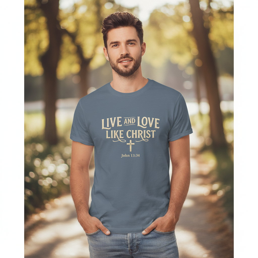 Live and Love Like Christ John 13:34 Faith T-Shirt
