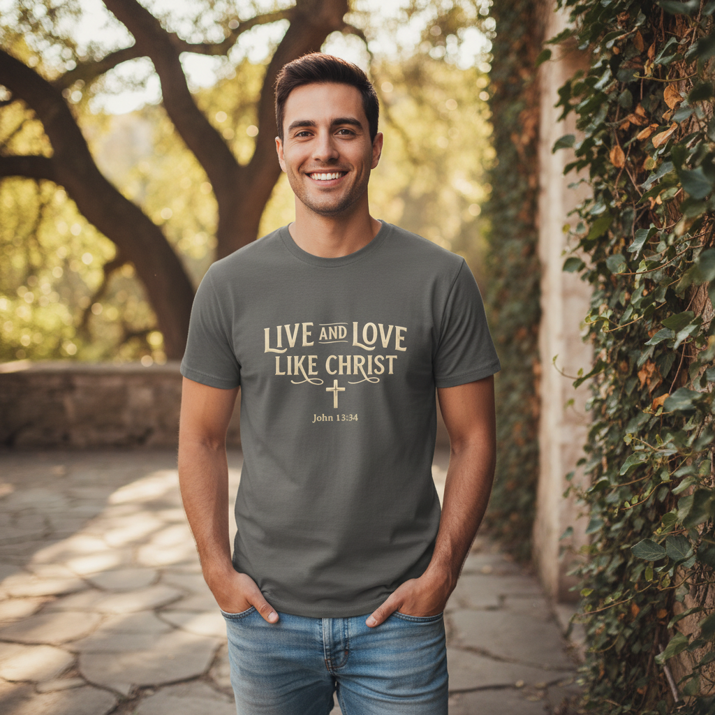 Live and Love Like Christ John 13:34 Faith T-Shirt