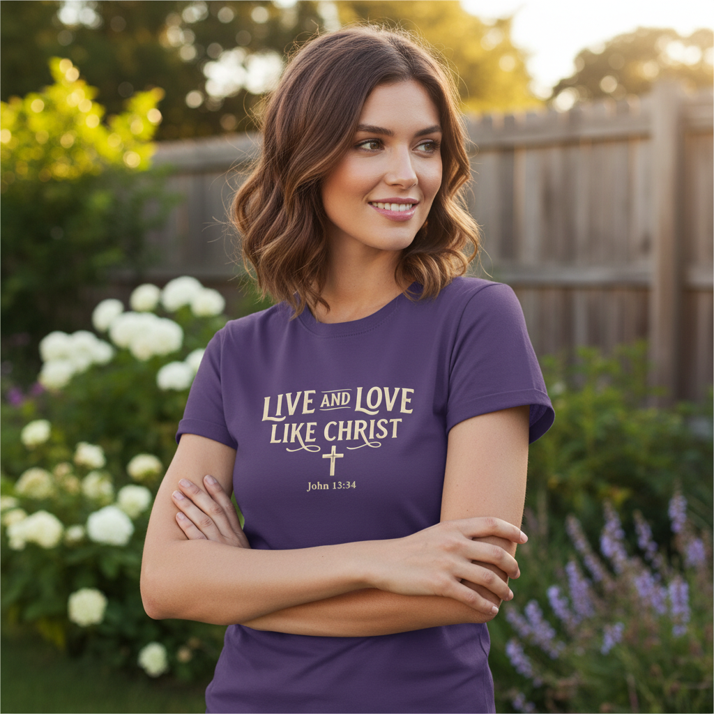 Live and Love Like Christ John 13:34 Faith T-Shirt