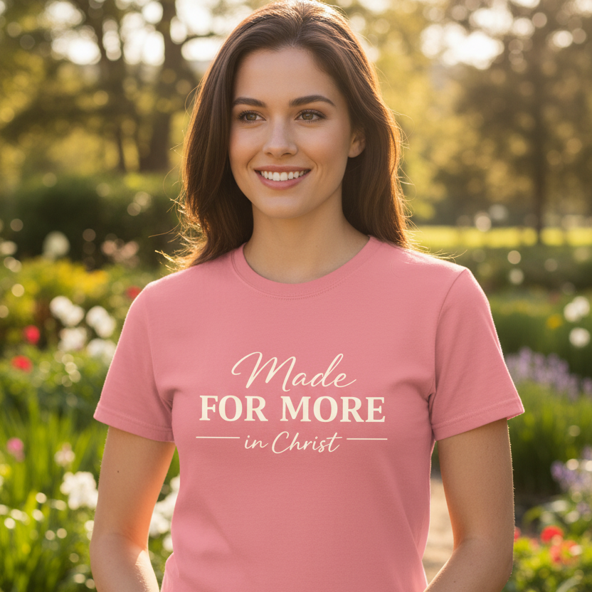 Made for More in Christ Faith T-Shirt