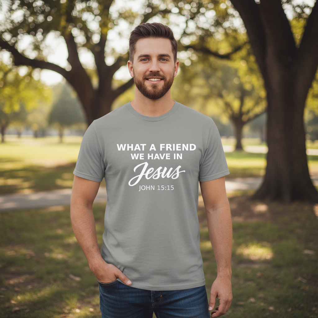 What a Friend we have in Jesus John 15:15 Faith T-Shirt