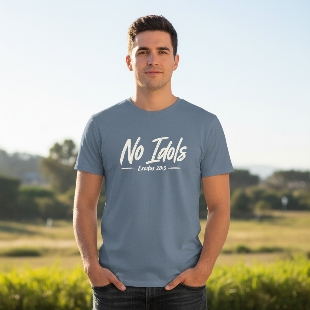 No Idols Exodus 20:3 Faith T-Shirt
