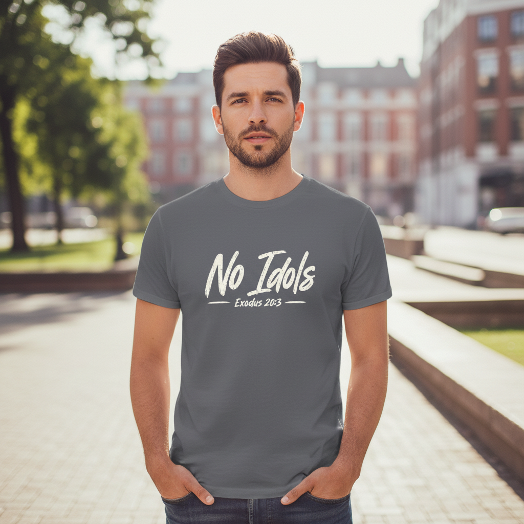 No Idols Exodus 20:3 Faith T-Shirt