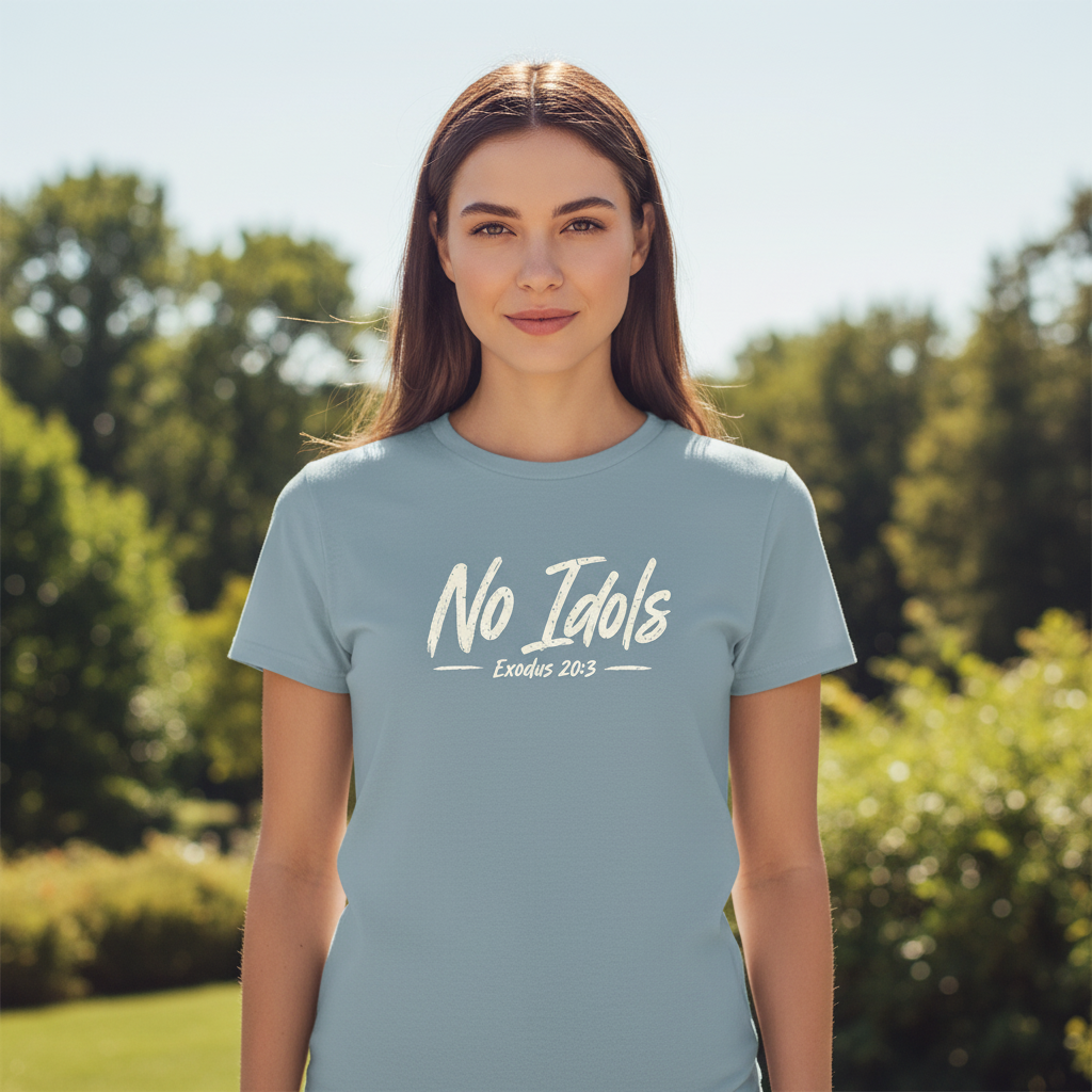 No Idols Exodus 20:3 Faith T-Shirt