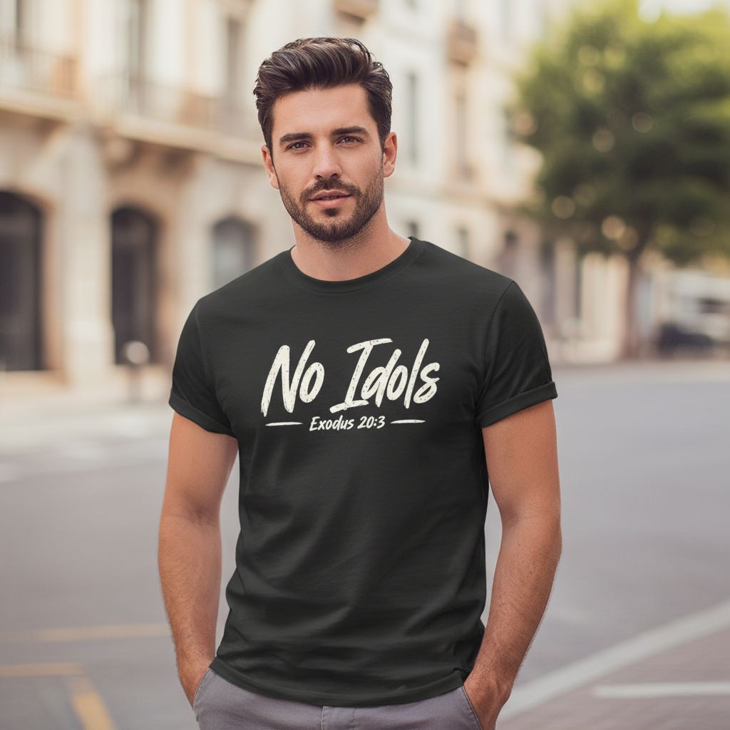 No Idols Exodus 20:3 Faith T-Shirt