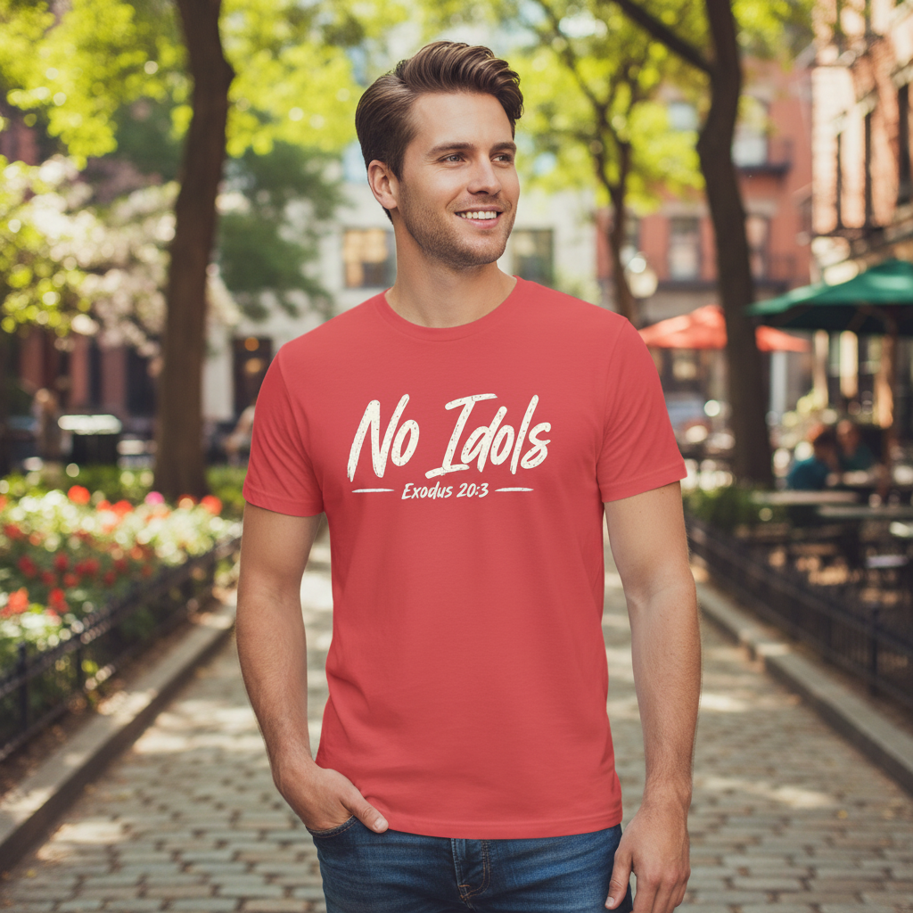 No Idols Exodus 20:3 Faith T-Shirt