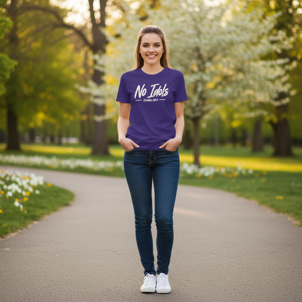 No Idols Exodus 20:3 Faith T-Shirt