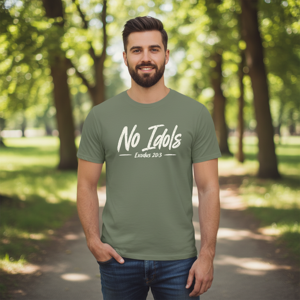 No Idols Exodus 20:3 Faith T-Shirt