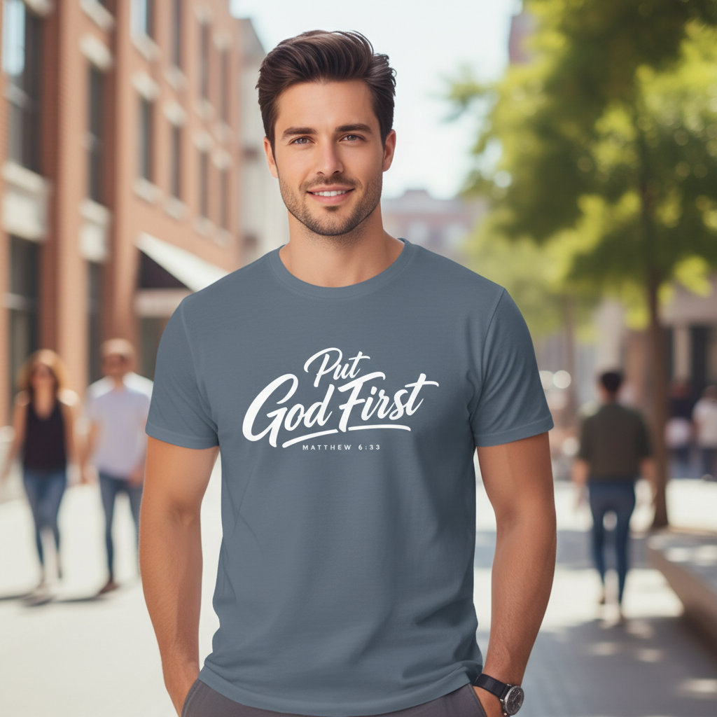 Put God First Matthew 6:33 Faith T-Shirt