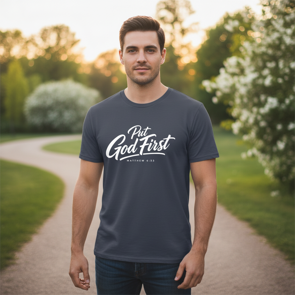 Put God First Matthew 6:33 Faith T-Shirt